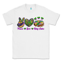 White Peace Love King Cake Classic Tee - RanaPortraitStore