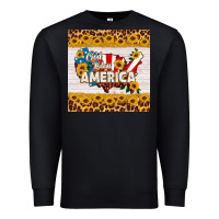 Black god bless america square coaster Premium Sweatshirt - HRA Design Shop