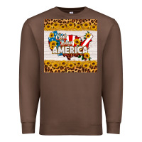 Chestnut god bless america square coaster Premium Sweatshirt - HRA Design Shop