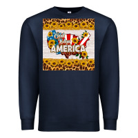 Navy god bless america square coaster Premium Sweatshirt - HRA Design Shop