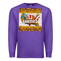 Purple god bless america square coaster Premium Sweatshirt - HRA Design Shop