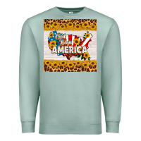 Seafoam god bless america square coaster Premium Sweatshirt - HRA Design Shop