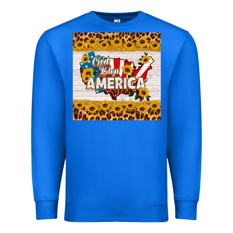 God Bless America Square Coaster Premium Sweatshirt by HRA Design Shop | Teevron