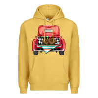 Antique Gold Christmas truck Premium Hoodie - BarkalooDesign