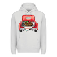 Dove Grey Christmas truck Premium Hoodie - BarkalooDesign