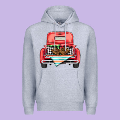 Christmas Truck Premium Hoodie Designed By Barkaloodesign