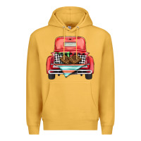 Mustard Christmas truck Premium Hoodie - BarkalooDesign