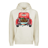 Oatmeal Heather Christmas truck Premium Hoodie - BarkalooDesign