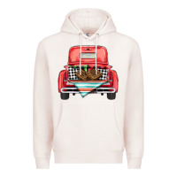Pale Pink Christmas truck Premium Hoodie - BarkalooDesign