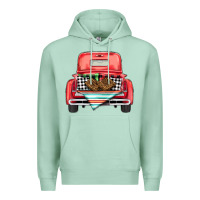 Seafoam Christmas truck Premium Hoodie - BarkalooDesign