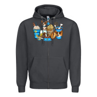 Smoke corgi coffee cups Zipper Hoodie - Zillion Design Studio