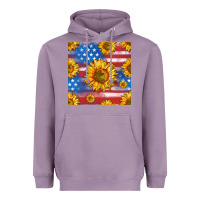Lavender sunflowers american flag seamless pattern Heavyweight Hoodie - HRA Design Shop