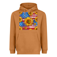 Meerkat sunflowers american flag seamless pattern Heavyweight Hoodie - HRA Design Shop