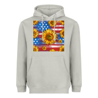 Moon Dust sunflowers american flag seamless pattern Heavyweight Hoodie - HRA Design Shop