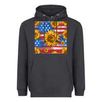 Smoke sunflowers american flag seamless pattern Heavyweight Hoodie - HRA Design Shop