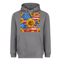 Storm sunflowers american flag seamless pattern Heavyweight Hoodie - HRA Design Shop