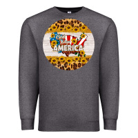 Charcoal Heather god bless america round coaster Premium Sweatshirt - HRA Design Shop