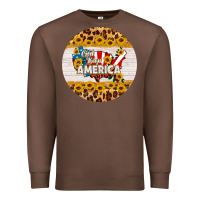 Chestnut god bless america round coaster Premium Sweatshirt - HRA Design Shop