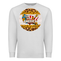 Dove Grey god bless america round coaster Premium Sweatshirt - HRA Design Shop