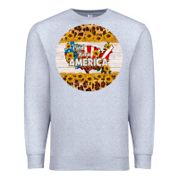 Heather Grey god bless america round coaster Premium Sweatshirt - HRA Design Shop