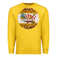 Lemon god bless america round coaster Premium Sweatshirt - HRA Design Shop
