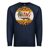 God Bless America Round Coaster Premium Sweatshirt | Teevron