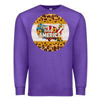 Purple god bless america round coaster Premium Sweatshirt - HRA Design Shop