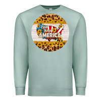 Seafoam god bless america round coaster Premium Sweatshirt - HRA Design Shop