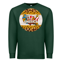 Sports Green god bless america round coaster Premium Sweatshirt - HRA Design Shop