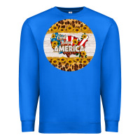 True Royal god bless america round coaster Premium Sweatshirt - HRA Design Shop