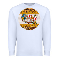White god bless america round coaster Premium Sweatshirt - HRA Design Shop
