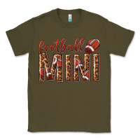 Army Green football mini with leopard Classic Tee - texasbilliewilder