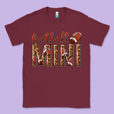Football Mini With Leopard Classic Tee Designed By Texasbilliewilder
