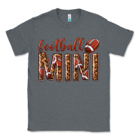 Charcoal Heather football mini with leopard Classic Tee - texasbilliewilder