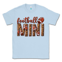 Dusty Blue football mini with leopard Classic Tee - texasbilliewilder