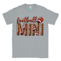 Heather Grey football mini with leopard Classic Tee - texasbilliewilder