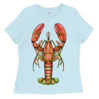 Baby Blue lobster Ladies Tee - BarkalooDesign