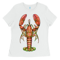 White lobster Ladies Tee - BarkalooDesign