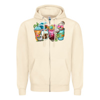 Sandshell skeleton summer coffee cups Zipper Hoodie - Zillion Design Studio