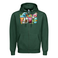 Sports Green skeleton summer coffee cups Zipper Hoodie - Zillion Design Studio