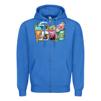 True Royal skeleton summer coffee cups Zipper Hoodie - Zillion Design Studio