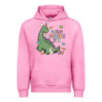 Fuchsia Pink bunny saurus rex Urban Hoodie - MaliasSmallBusiness