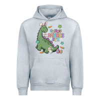 Heather Grey bunny saurus rex Urban Hoodie - MaliasSmallBusiness