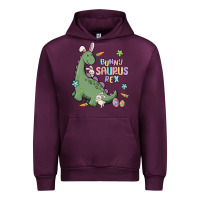 Mauve Wine bunny saurus rex Urban Hoodie - MaliasSmallBusiness
