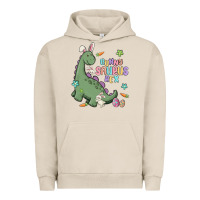 Pigment French Oak bunny saurus rex Urban Hoodie - MaliasSmallBusiness
