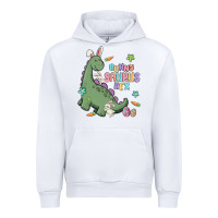 White bunny saurus rex Urban Hoodie - MaliasSmallBusiness