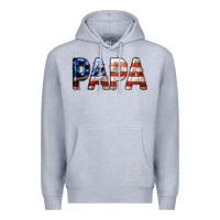 Heather Grey American Papa Premium Hoodie - LillyAllenDesigns