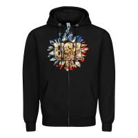 Black usa sunflower billie wilder Zipper Hoodie - texasbilliewilder