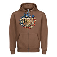 Chestnut usa sunflower billie wilder Zipper Hoodie - texasbilliewilder