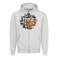 Dove Grey usa sunflower billie wilder Zipper Hoodie - texasbilliewilder
